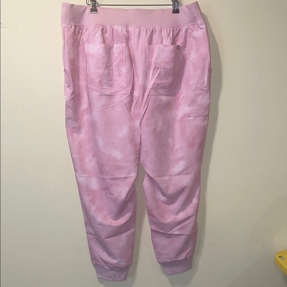 Womens New Figs High Waisted Zamora W Yoga Jogger Scrub Pants Marbled Rose 3XLP - Picture 9 of 11